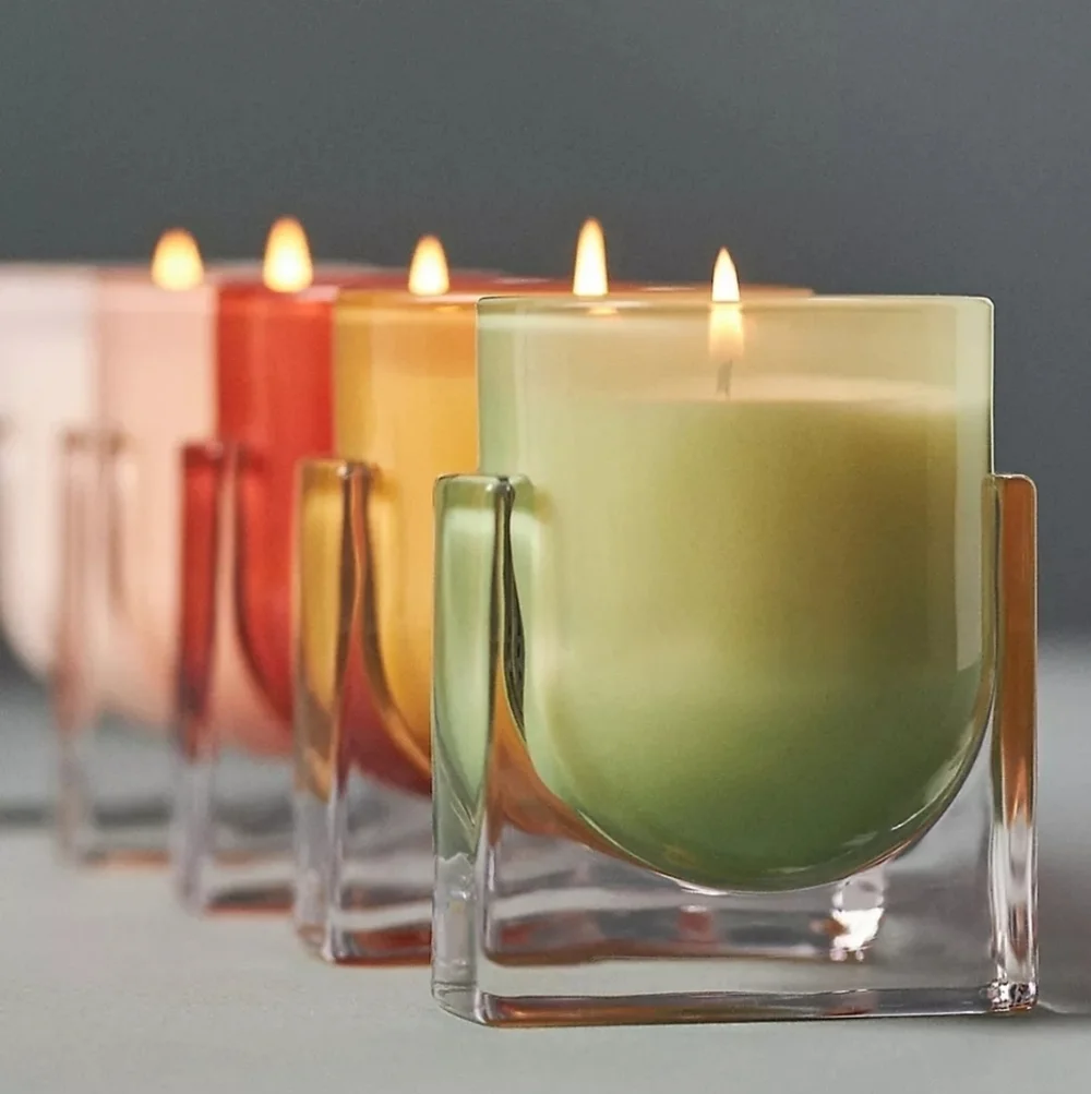 Anthropologie Found Notes Fresh Coriander & Fig Leaf Boxed Candle, 5.5 oz. NIB